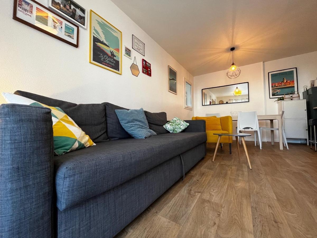Bel Appartement T3 Avec Jardin, Piscine Et Parking, Proche Plage A Hendaye - Fr-1-239-739 Dış mekan fotoğraf